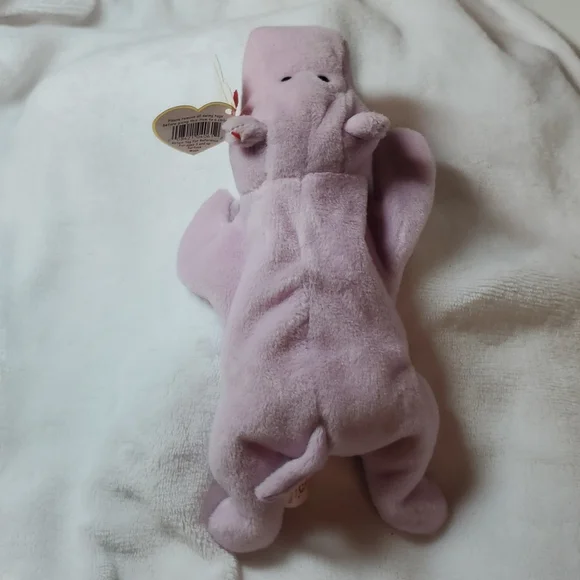 Happy the hippo, Ty beanie Babies Collect Mint Retired 1994 Purple Hippopotamus - Picture 3 of 7